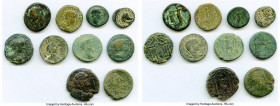 ANCIENT LOTS. Roman Provincial. AD 1st-3rd centuries. Lot of five (5) AE. Fine-VF. Includes: AE issues (5) various emperors and types. Total five (5) ...
