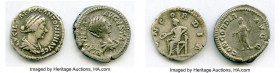 ANCIENT LOTS. Roman Imperial. Lot of two (2) AR denarii. About VF-Choice VF. Includes: Two Roman Imperial denarii, various emperors with different typ...