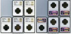ANCIENT LOTS. Roman Imperial. AD 3rd-4th centuries. Lot of five (5) BI nummi. NGC Choice VF-AU. Includes: Various emperors with different types. Total...