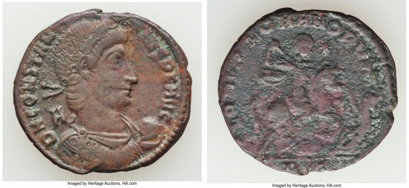 ANCIENT LOTS. Roman Imperial. Lot of three (3) AR and AE issues. Fine-VF. Includ...