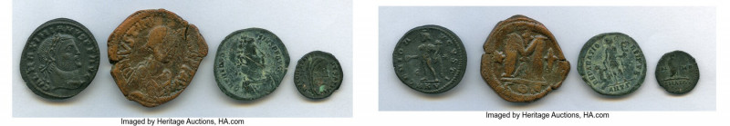ANCIENT LOTS. Mixed. Lot of four (4) BI and AE issues. About Fine-Choice XF, scu...