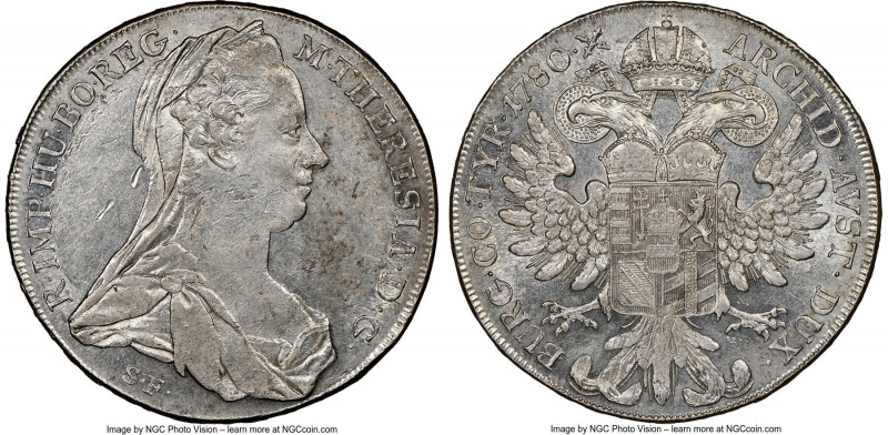 Maria Theresa Taler 1780-Dated (1792) AU Details (Cleaned) NGC, Gunzburg mint, H...