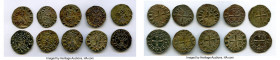 Principality of Antioch 10-Piece Lot of Uncertified Bohemond Era "Helmet" Deniers ND (1163-1201) VF, Average size 17.7mm. Average weight 0.90gm. Sold ...