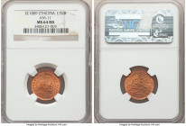 Menelik II 3-Piece Lot of Certified 1/32 Birr EE 1889 (1896) NGC, Addis Ababa mint, KM11. Includes (1) MS64 Red and (2) MS63 Red and Brown. Sold as is...