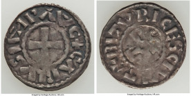 Carolingian. Charles the Fat or Charles the Simple (881-923) Denier ND (884-923) VF, Bourges mint, MG-1479, Dep-198. 20.7mm. 1.62gm. Includes old coll...