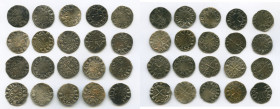 20-Piece Lot of Uncertified Assorted Deniers ND (12th-13th Century) VF, Includes (16) Le Marche and (4) St. Martial. Average size 18.3mm. Average weig...