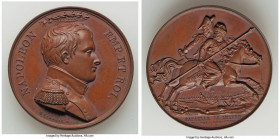 Napoleon bronze "Battle of Lutzen" Medal 1813 AU, Bram-1229. 40.4mm. 41.49gm. By Depaulis & Brenert. NAPOLEON EMP. ET ROI. Uniformed bust right, wreat...
