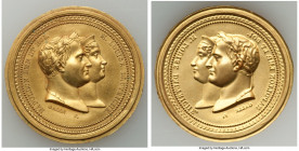 Napoleon brass Cliché ND AU, Bram-1000. 34.5mm. 2.73gm. By Galle. NAPOLEON EMP ET ROI M LOUISE D'AUTRICHE Their jugate busts right. 

HID09801242017...