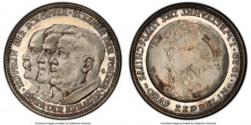Weimar Republic silver Specimen "Zeppelin Weltfahrt" Medal 1929 SP66 PCGS, Kaiser-511. Zeppelin world tour commemorative. 

HID09801242017

© 2020...