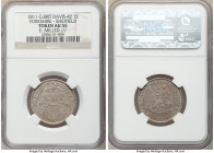 Yorkshire. Sheffield silver Shilling Token 1811 AU55 NGC, Davis-42. Edge: Milled ///. YOUNGE & DEAKIN SHEFFIELD Crossed arrows, angel head and wings a...