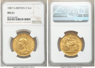 Victoria gold 2 Pounds 1887 MS61 NGC, KM768, S-3865. AGW 0.4710 oz. 

HID09801242017

© 2020 Heritage Auctions | All Rights Reserved