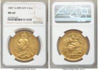 Victoria gold 5 Pounds 1887 MS60 NGC, KM769, S-3864. AGW 1.1775 oz. 

HID09801242017

© 2020 Heritage Auctions | All Rights Reserved