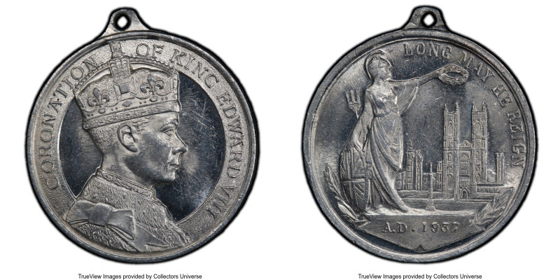 Edward VIII aluminum Medal 1937-Dated MS63 PCGS, Giordano-CM277a. Looped as issu...