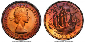 Elizabeth II Proof 1/2 Penny 1953 PR65 Red and Brown PCGS, KM882, S-4155. 

HID09801242017

© 2020 Heritage Auctions | All Rights Reserved