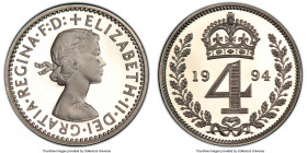 Elizabeth II 4-Piece Prooflike Maundy Set 1994 PCGS, 1) Penny - PL69, KM898 2) 2 Pence - PL67, KM899 3) 3 Pence - PL69, KM901 4) 4 Pence - PL68, KM902...