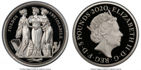 Elizabeth II silver Proof "The Three Graces" 5 Pounds (2 oz) 2020 PR70 Deep Cameo PCGS, KM-Unl. Mintage: 3,500. Struck to commemorate the Victorian en...