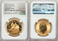 Elizabeth II gold Proof "Mayflower 400th Anniversary" 100 Pounds (1 oz) 2020 PR69 Ultra Cameo NGC, KM-Unl. Mintage: 500. First day of Issue. Mayflower...