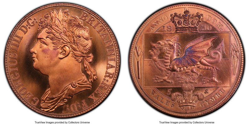George IV 3-Piece Lot of Certified Assorted INA Retro Fantasy Issue "Wales" Crow...