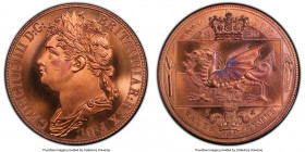 George IV 3-Piece Lot of Certified Assorted INA Retro Fantasy Issue "Wales" Crown 1830-Dated (2007) PCGS, 1) copper Crown - MS68 Red, KM-XM1a 2) tin C...