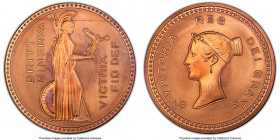 Victoria 3-Piece Lot of Certified INA Retro Fantasy Issue Crowns 1887-Dated (2008) PCGS, 1) copper Crown - PR66 Red 2) brass Crown - PR66 3) nickel-pl...