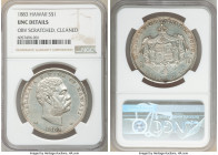 Kalakaua Dollar 1883 UNC Details (Obverse Scratched, Cleaned) NGC, San Francisco mint, KM7. One year type. 

HID09801242017

© 2020 Heritage Aucti...