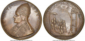 Papal States 4-Piece Lot of Certified Assorted bronze Medals NGC, 1) Eugene IV "Canonization Nicholas of Tolentino" Medal ND - MS61 Brown, Modesti-19 ...