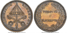 Pair of Certified Assorted Medals NGC, 1) Papal States. Sede Vacante "Gennari" bronze Medal 1829-Dated - MS62. 40mm. Not silver as labeled. 2) Venice....