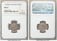 Ferdinand VI Real 1753 Mo-M MS61 NGC, Mexico City mint, KM76.1. Peach and gray toned. 

HID09801242017

© 2020 Heritage Auctions | All Rights Rese...