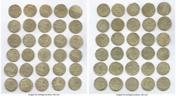 Lithuania. Alexander I 30-Piece Lot of Uncertified 1/2 Groschen ND (1501-1506) VF, Gum-472. 20mm. Average weight 1.21gm. Sold as is, no returns. 

H...