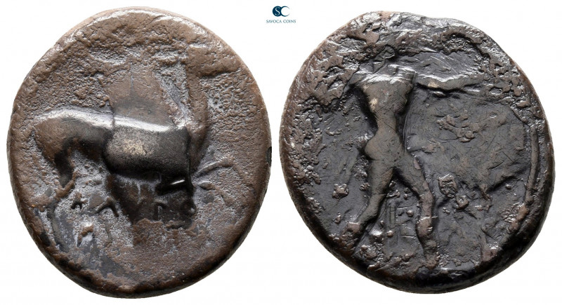 Bruttium. Kaulonia circa 420-410 BC. 
Stater AR

21 mm, 7,17 g



very fi...