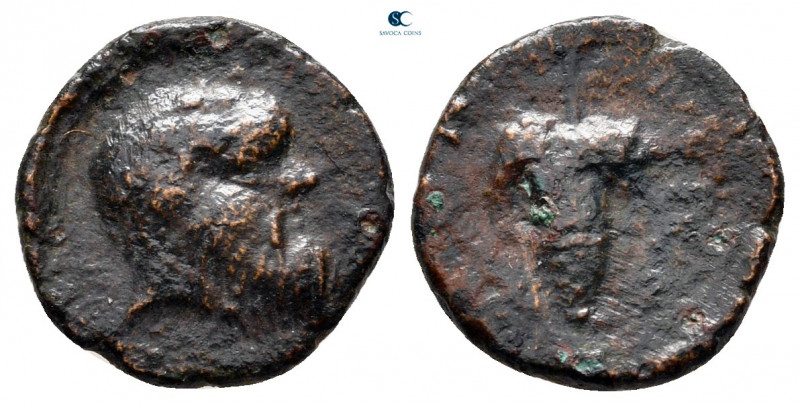Sicily. Katane circa 300-200 BC. 
Bronze Æ

13 mm, 1,12 g



very fine