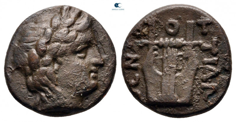 Macedon. Bottiaiai circa 400-348 BC.
Bronze Æ

13 mm, 2,62 g

very fine