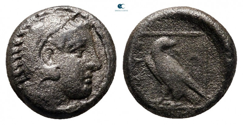 Kings of Macedon. Amyntas III 393-369 BC. 
Trihemiobol AR

8 mm, 1,22 g


...