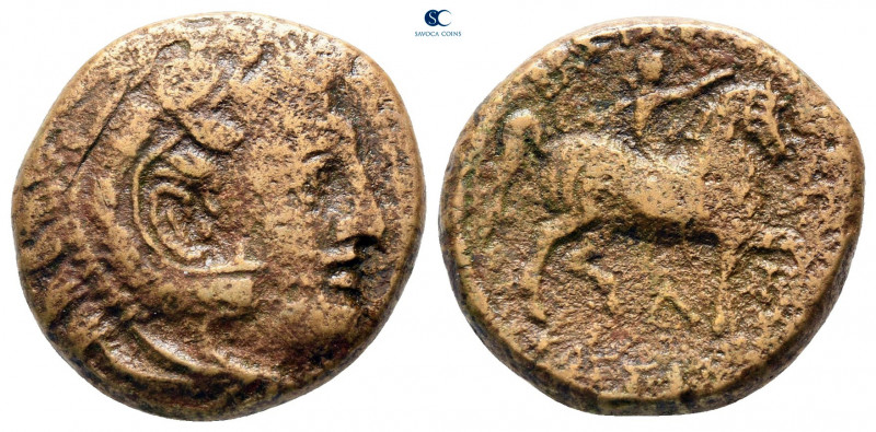 Kings of Macedon. Uncertain mint. Kassander 306-297 BC. 
Bronze Æ

18 mm, 5,9...
