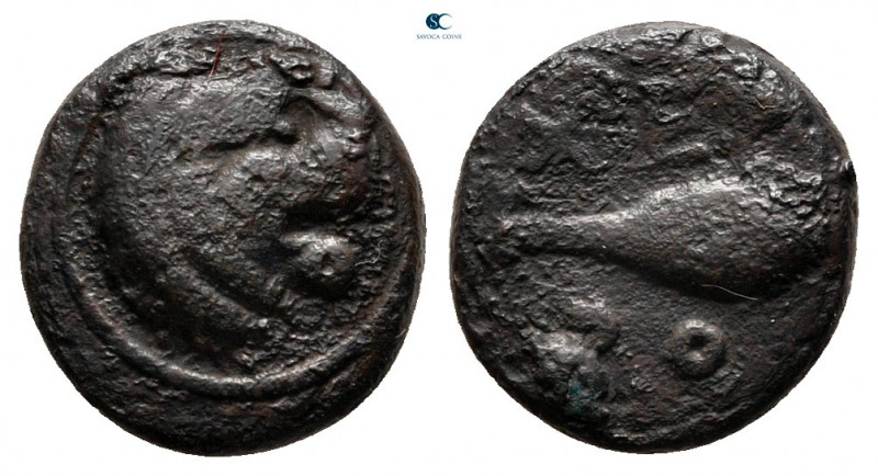 Thrace. Cherronesos circa 386-309 BC. 
Bronze Æ

9 mm, 1,28 g



nearly v...