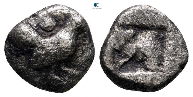 Thrace. Dicaea circa 480-450 BC. 
Trihemiobol AR

9 mm, 0,69 g



nearly ...