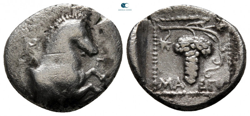 Thrace. Maroneia circa 398-385 BC. 
Triobol-Hemidrachm AR

15 mm, 2,45 g

...