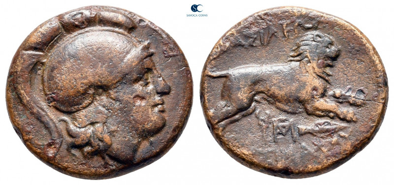 Kings of Thrace. Macedonian. Lysimachos 305-281 BC. 
Bronze Æ

17 mm, 4,73 g...