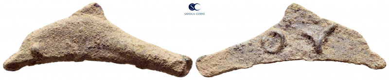 Scythia. Olbia circa 437-410 BC. 
Cast dolphin Æ

32 mm, 1,58 g



very f...