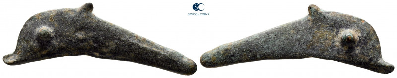 Scythia. Olbia circa 437-410 BC. 
Cast dolphin Æ

33 mm, 1,66 g



very f...