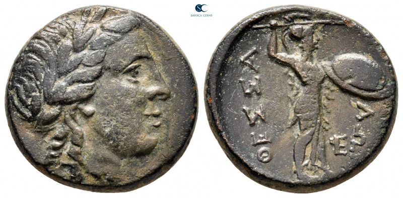 Thessaly. Thessalian League circa 120-50 BC. 
Bronze Æ

20 mm, 9,56 g



...