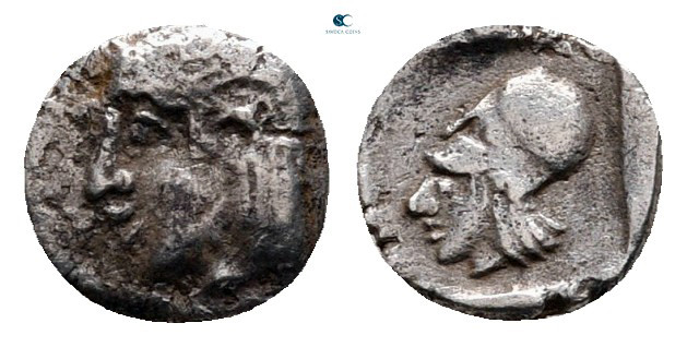 Mysia. Lampsakos circa 500-450 BC. 
Tetartemorion AR

7 mm, 0,23 g



ver...