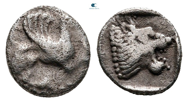 Troas. Assos circa 479-450 BC. 
Obol AR

8 mm, 0,62 g



very fine