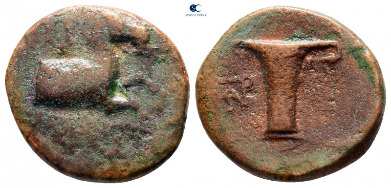 Aiolis. Kyme circa 350-300 BC. 
Bronze Æ

018 mm, 3,61 g



nearly very f...