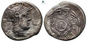 M. Caecilius Q.f. Q.n. Metellus 127 BC. Rome. Denarius AR