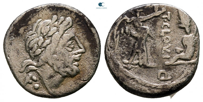 T. Cloelius 98 BC. Rome
Quinarius AR

14 mm, 1,49 g



very fine
