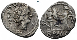C. Egnatuleius C.f
C. Egnatuleius C.f. 97 BC. Rome. Quinarius AR