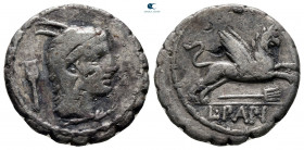 L. Papius 79 BC. From the Tareq Hani collection. Rome. Serrate Denarius AR