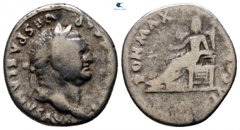 Vespasian AD 69-79. Rome
Denarius AR

19 mm, 2,63 g



nearly very fine