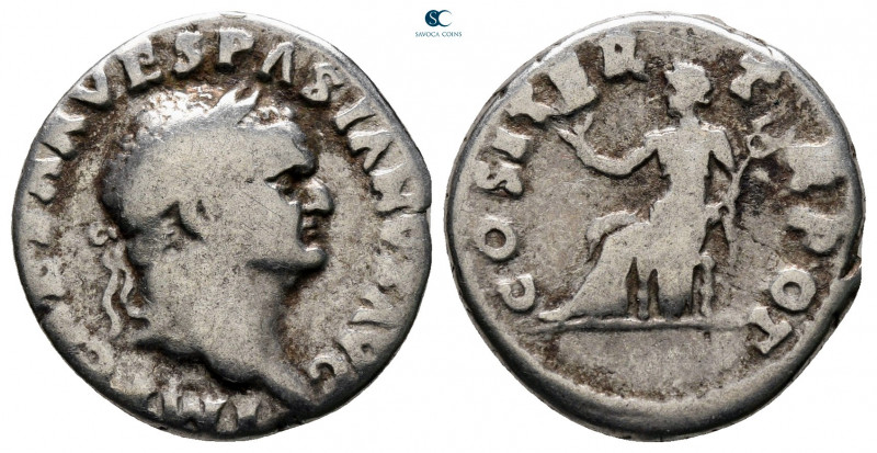 Vespasian AD 69-79. Rome
Denarius AR

18 mm, 3,14 g



fine